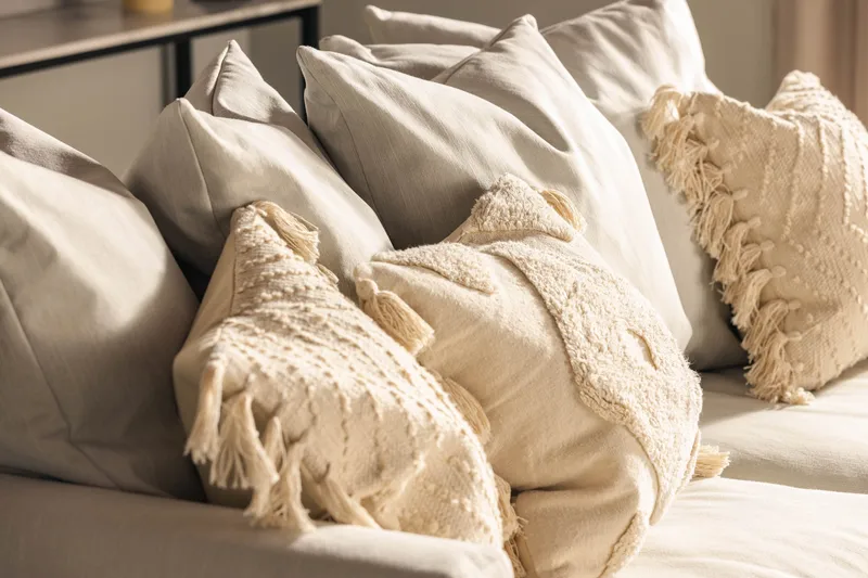 Menard 3-seters Dyp Stoffsofa - Lys grå - Møbler - Sofaer - Sofa 3 seter