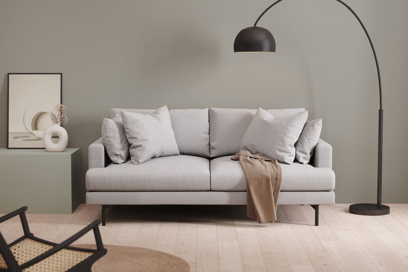 Menard 3-seters Dyp Stoffsofa - Lys grå - Møbler - Sofaer - Sofa 3 seter