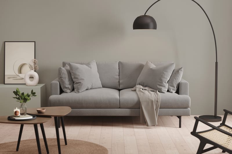 Menard 3-seters Dyp Stoffsofa - Mørk grå - Møbler - Sofaer - Sofa 3 seter