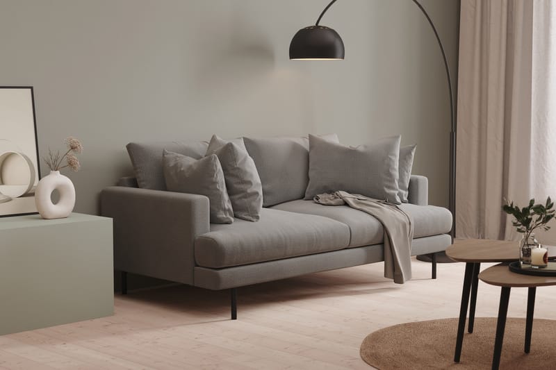 Menard 3-seters Dyp Stoffsofa - Mørk grå - Møbler - Sofaer - Sofa 3 seter