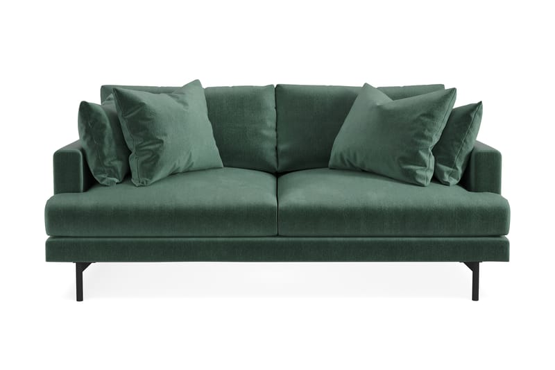 Menard 3-seters Fløyelssofa - Mørk grønn - Møbler - Sofaer - Sofa 3 seter