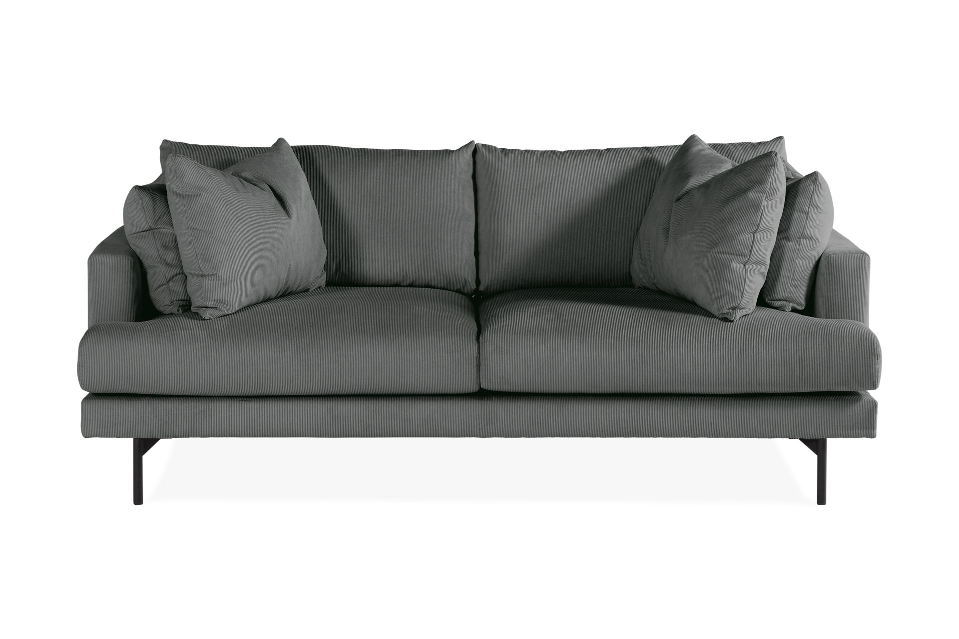 Menard 3-seters Manchestersofa - Grå - Møbler - Sofaer - Sofa 3 seter
