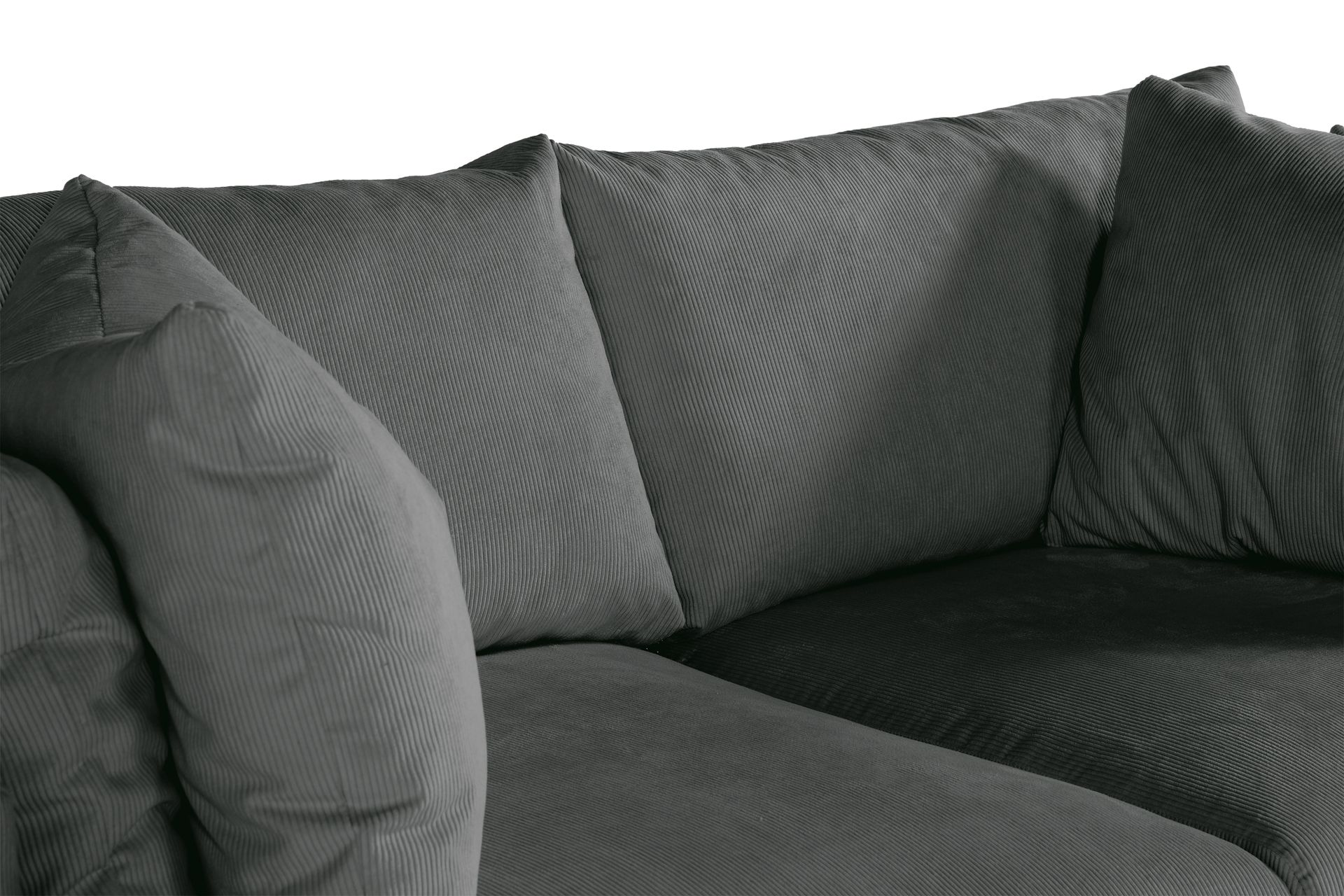 Menard 3-seters Manchestersofa - Grå - Møbler - Sofaer - Sofa 3 seter