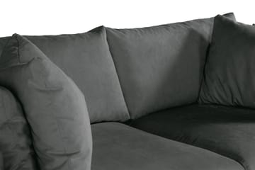 Menard 3-seters Manchestersofa - Grå - Møbler - Sofaer - Sofa 3 seter