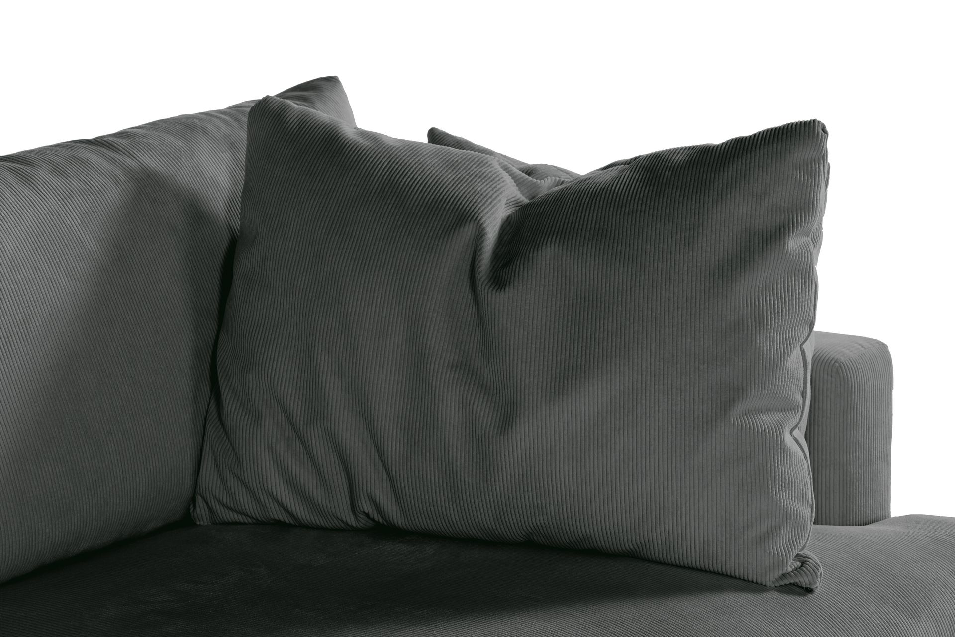 Menard 3-seters Manchestersofa - Grå - Møbler - Sofaer - Sofa 3 seter