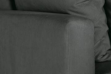 Menard 3-seters Manchestersofa - Grå - Møbler - Sofaer - Sofa 3 seter