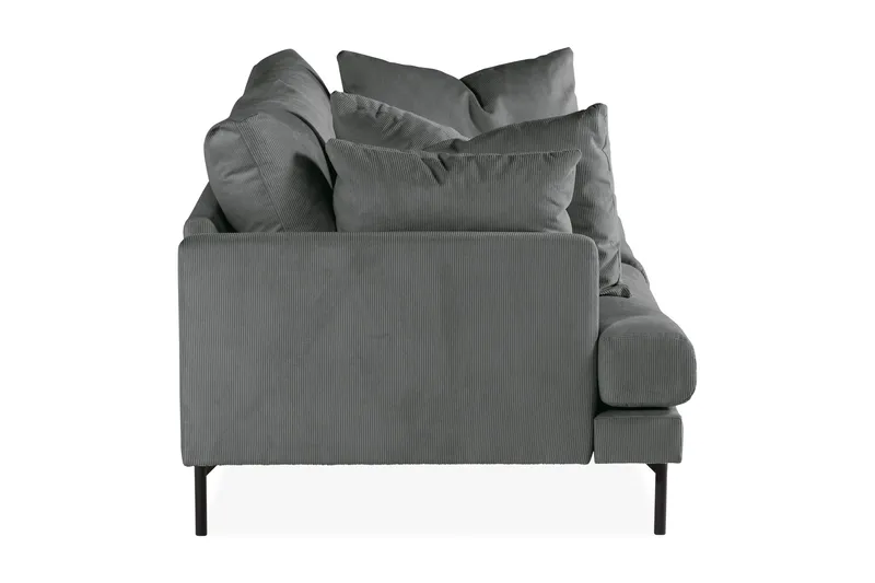 Menard 3-seters Manchestersofa - Grå - Møbler - Sofaer - Sofa 3 seter