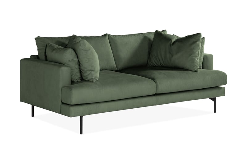 Menard 3-seters Manchestersofa - Grønn - Møbler - Sofaer - Sofa 3 seter