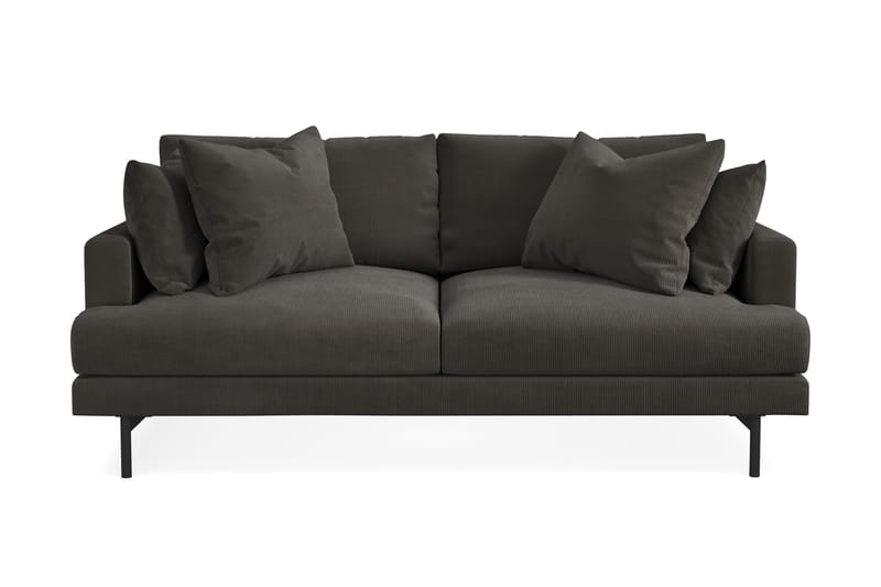 Menard 3-seters Manchestersofa - Mørk grå - Møbler - Sofaer - Sofa 3 seter