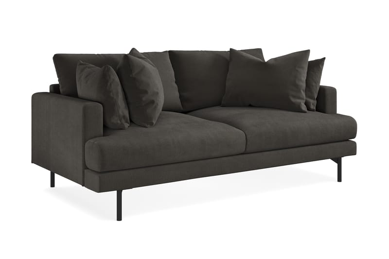 Menard 3-seters Manchestersofa - Mørk grå - Møbler - Sofaer - Sofa 3 seter