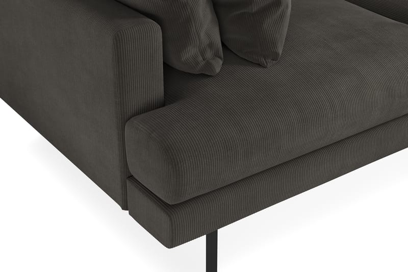 Menard 3-seters Manchestersofa - Mørk grå - Møbler - Sofaer - Sofa 3 seter