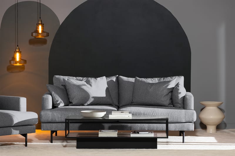 Menard 3-seters Stoffsofa - Grå - Møbler - Sofaer - Sofa 3 seter