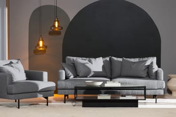 Menard 3-seters Stoffsofa - Grå - Møbler - Sofaer - Sofa 3 seter