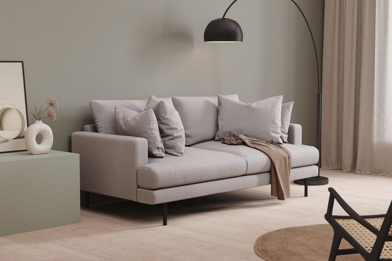 Menard 3-seters Stoffsofa - Lys grå - Møbler - Sofaer - Sofa 3 seter