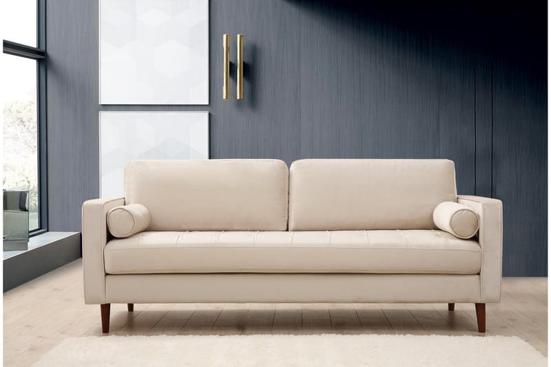 Mirrilnesh Sofa 3-seters - Beige - Møbler - Sofaer - Sofa 3 seter