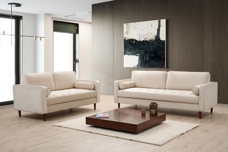 Mirrilnesh Sofa 3-seters - Beige - Møbler - Sofaer - Sofa 3 seter