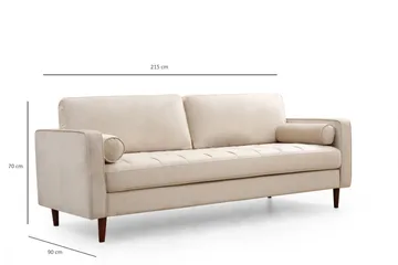 Mirrilnesh Sofa 3-seters - Beige - Møbler - Sofaer - Sofa 3 seter