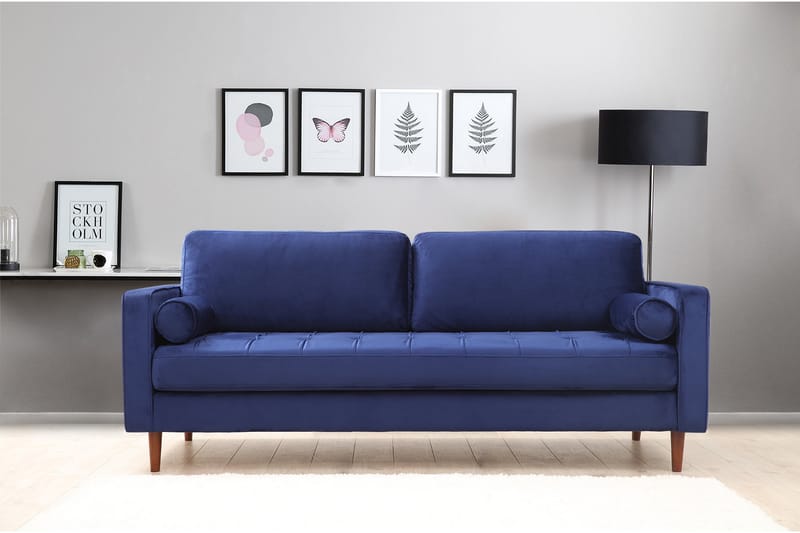 Mirrilnesh Sofa 3-seters - Marineblå - Møbler - Sofaer - Sofa 3 seter