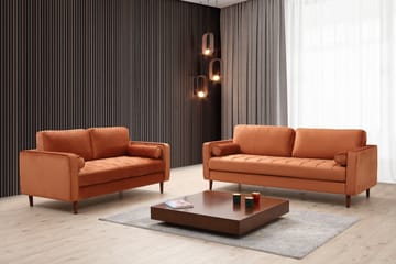Mirrilnesh Sofa 3-seters - Oransje - Møbler - Sofaer - Sofa 3 seter