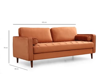 Mirrilnesh Sofa 3-seters - Oransje - Møbler - Sofaer - Sofa 3 seter