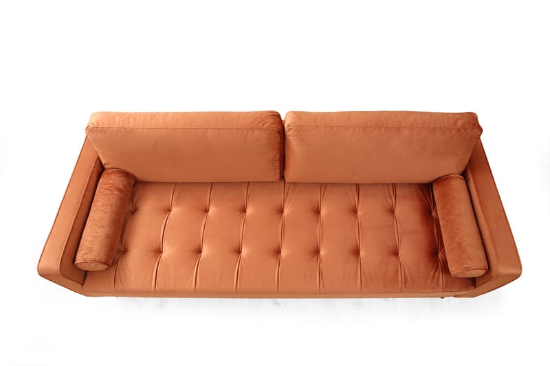 Mirrilnesh Sofa 3-seters - Oransje - Møbler - Sofaer - Sofa 3 seter