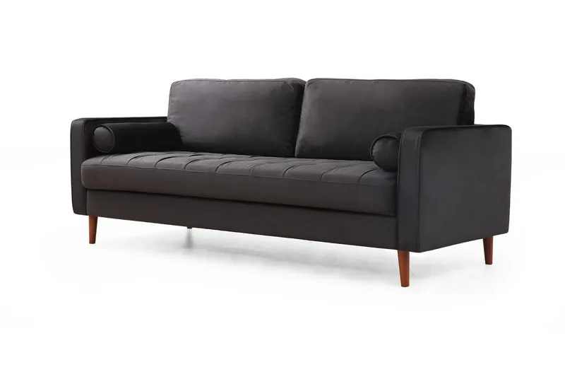 Mirrilnesh Sofa 3-seters - Svart - Møbler - Sofaer - Sofa 3 seter