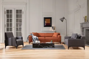 Mississauga Sofa 3-seters - Oransje - Møbler - Sofaer - Sofa 3 seter