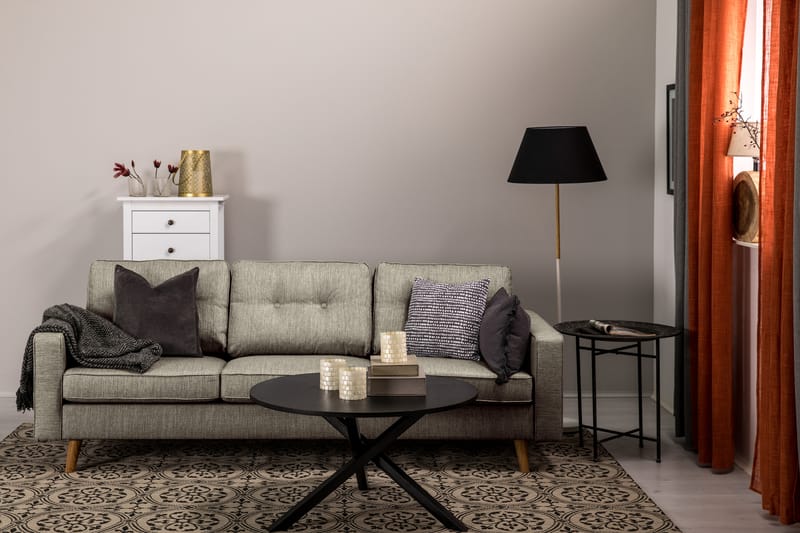 Monroe 3-seters Stoffsofa - Beige / Grå - Møbler - Sofaer - Sofa 3 seter