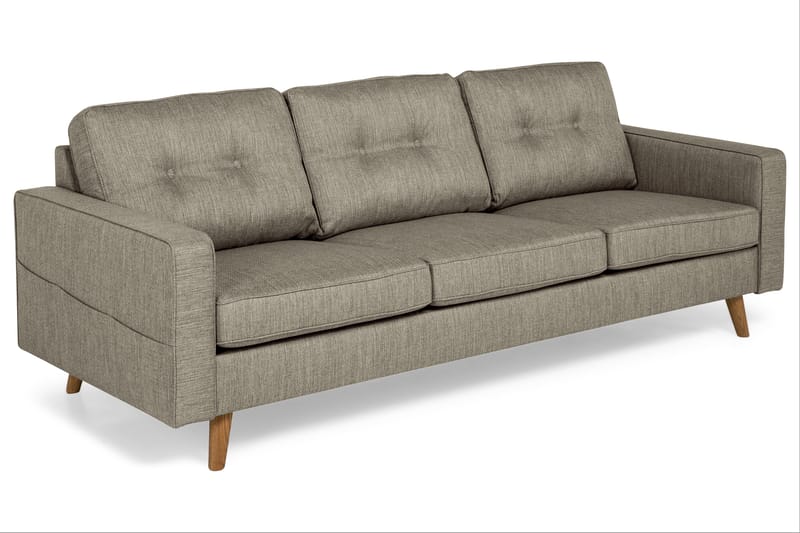 Monroe 3-seters Stoffsofa - Beige / Grå - Møbler - Sofaer - Sofa 3 seter