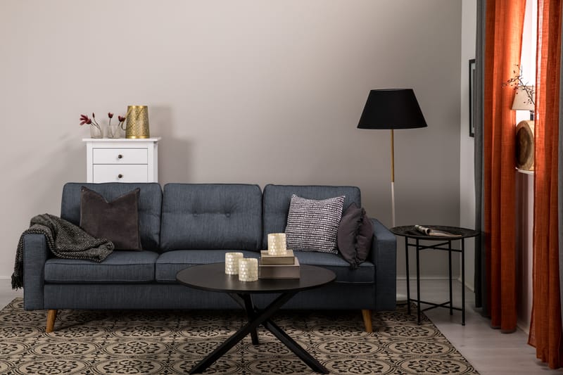 Monroe 3-seters Stoffsofa - Blå - Møbler - Sofaer - Sofa 3 seter