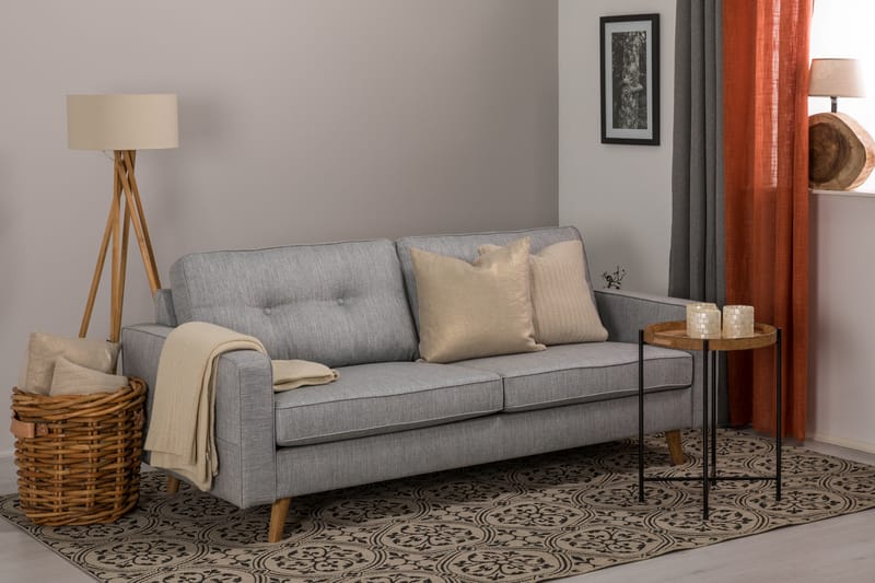 Monroe 3-seters Stoffsofa - Lys grå - Møbler - Sofaer - Sofa 3 seter