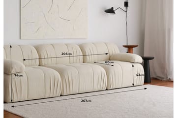 Murum Sofa 3-seter - Hvit - Møbler - Sofaer - Sofa 3 seter