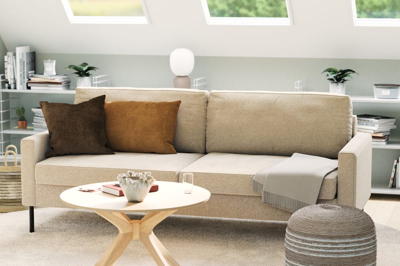 Nevada 3-seters Small Stoffsofa 198 cm bred - Beige - Møbler - Sofaer - Sofa 3 seter