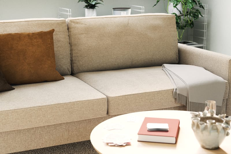 Nevada 3-seters Small Stoffsofa 198 cm bred - Beige - Møbler - Sofaer - Sofa 3 seter