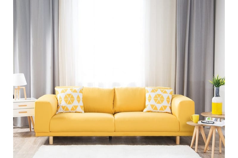 Nivala Sofa 3-seter - Gul - Møbler - Sofaer - Sofa 3 seter