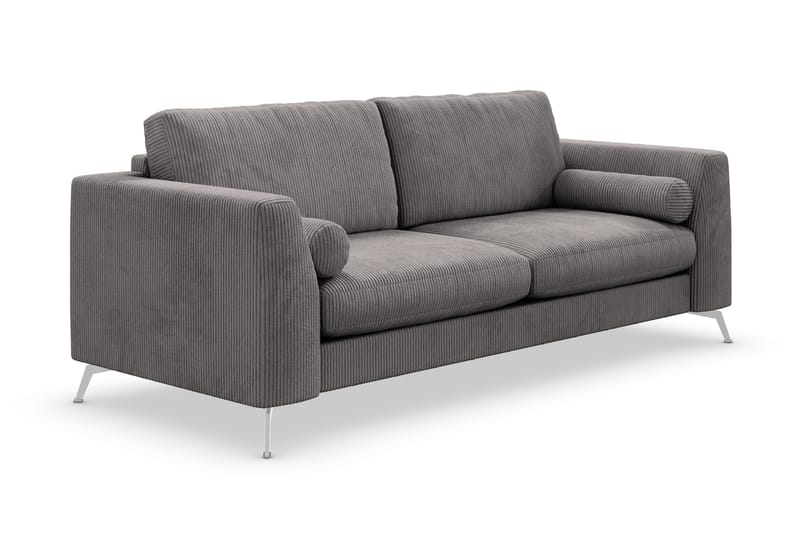 Ocean Lyx 3-seters Sofa - Mørkegrå/Krom - Møbler - Sofaer - Sofa 3 seter