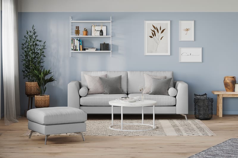 Ocean Lyx 3-seters Stoffsofa - Grå - Møbler - Sofaer - Sofa 3 seter
