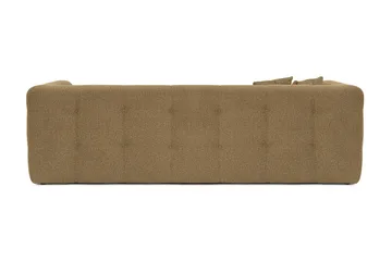 Octavian 3-seter Sofa med Knappet Design i Bouclé - Brun - Møbler - Sofaer - Sofa 3 seter