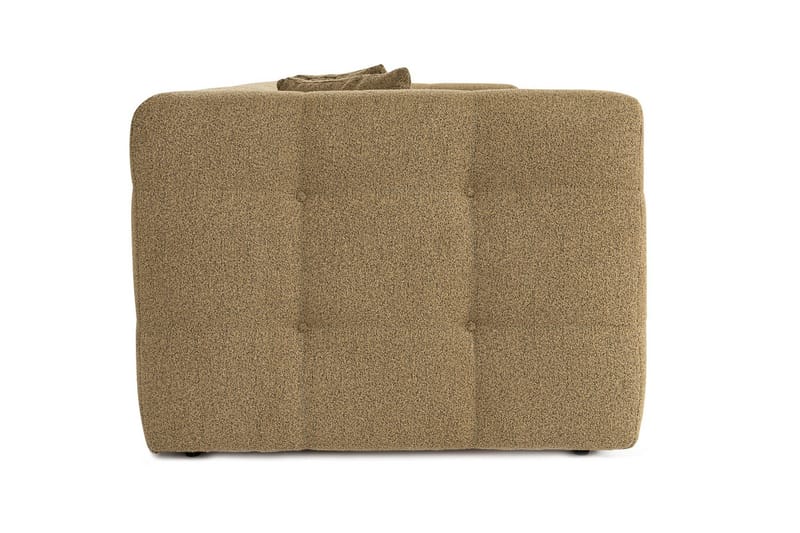 Octavian 3-seter Sofa med Knappet Design i Bouclé - Brun - Møbler - Sofaer - Sofa 3 seter