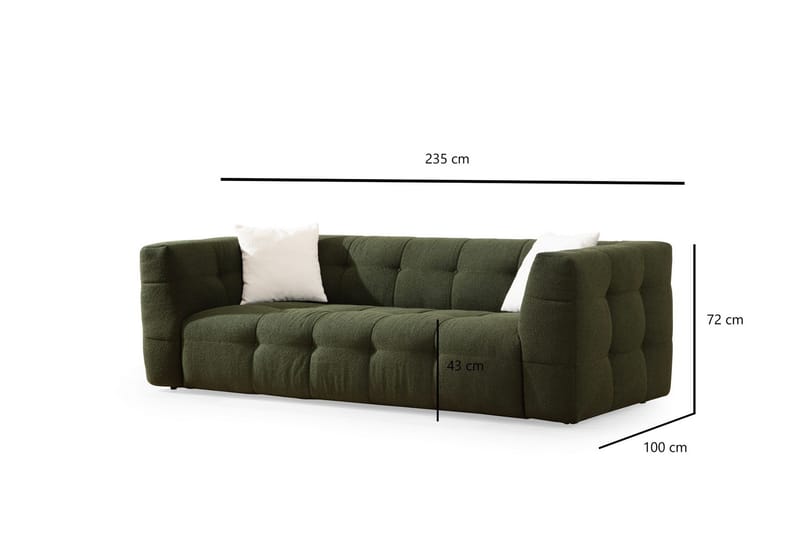 Octavian Sofa 3-seter - Grønn - Møbler - Sofaer - Sofa 3 seter