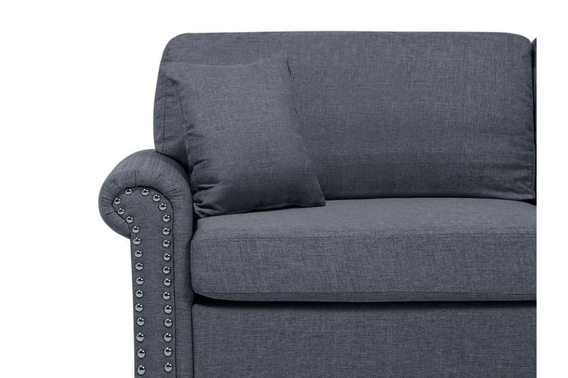 Otra 3-seter Dyp Chesterfield Sofa i Stoff - Grå - Møbler - Sofaer - Sofa 3 seter
