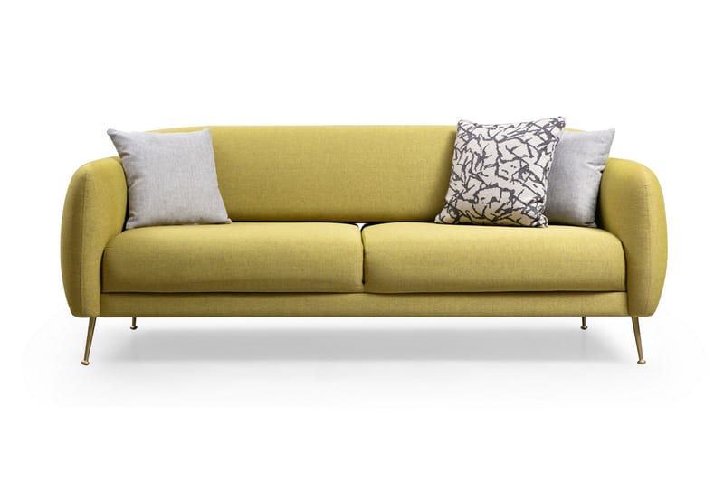 Panchenko 3-Seter Sofa - Gul - Møbler - Sofaer - Sofa 3 seter
