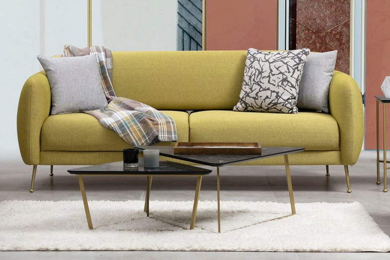 Panchenko 3-Seter Sofa - Gul - Møbler - Sofaer - Sofa 3 seter