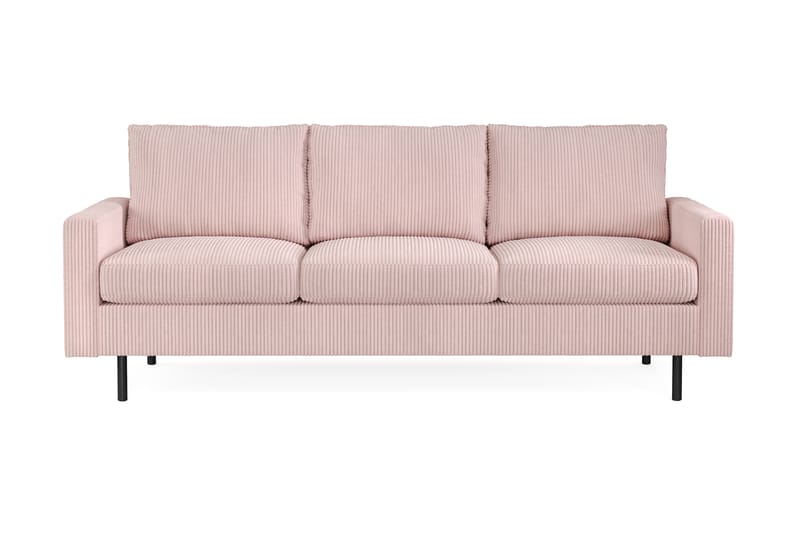 Peppe 3-seters Manchester Sofa - Rosa - Møbler - Sofaer - Sofa 3 seter