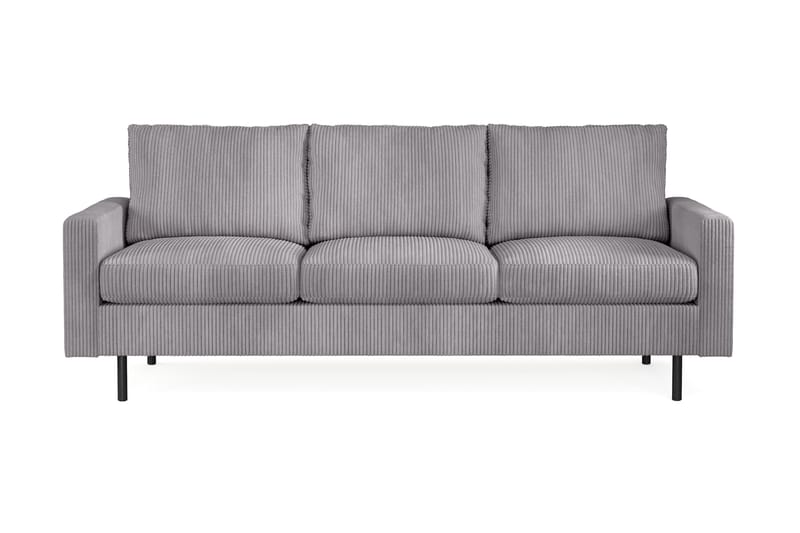 Peppe 3-seters Manchestersofa - Grå - Møbler - Sofaer - Sofa 3 seter