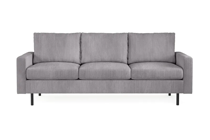 Peppe 3-seters Manchestersofa, Mørk grå