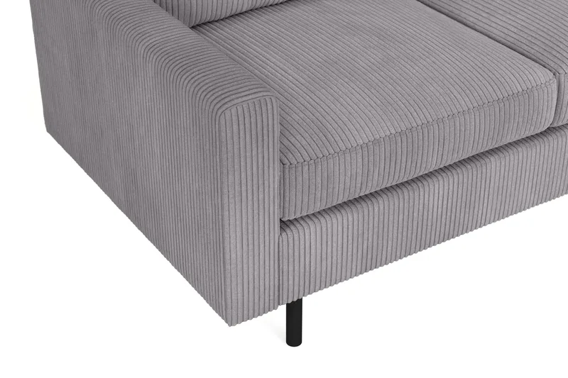 Peppe 3-seters Manchestersofa - Mørk grå - Møbler - Sofaer - Sofa 3 seter