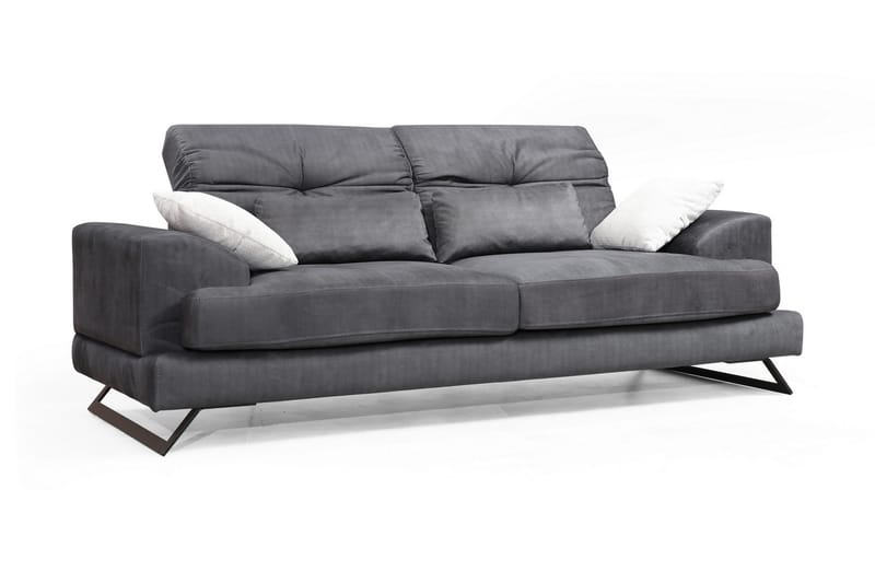 Raedeke 3-Seter Sofa - Svart - Møbler - Sofaer - Sofa 3 seter