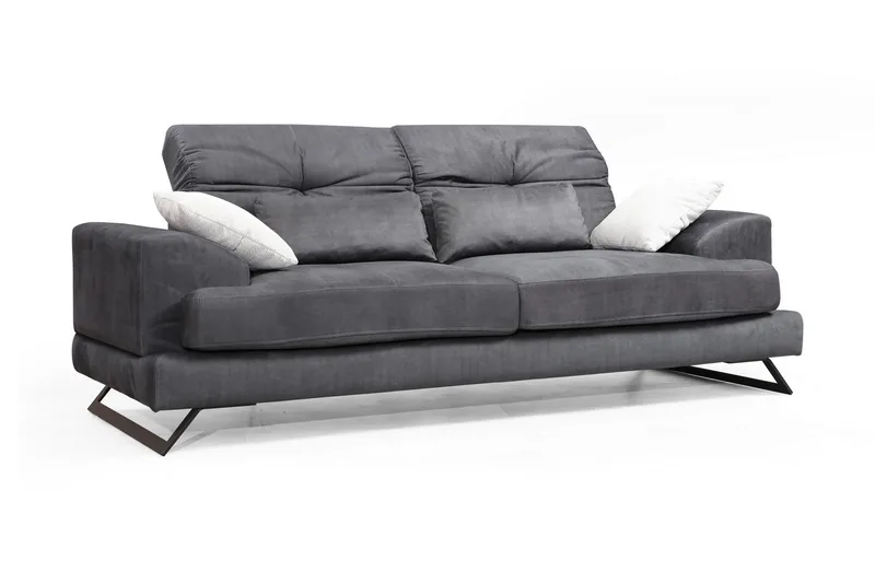 Raedeke 3-Seter Sofa, Svart