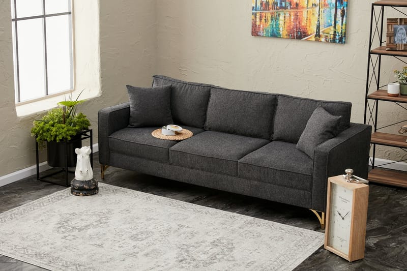 Retzow Sofa 3-seter - Antrasitt - Møbler - Sofaer - Sofa 3 seter